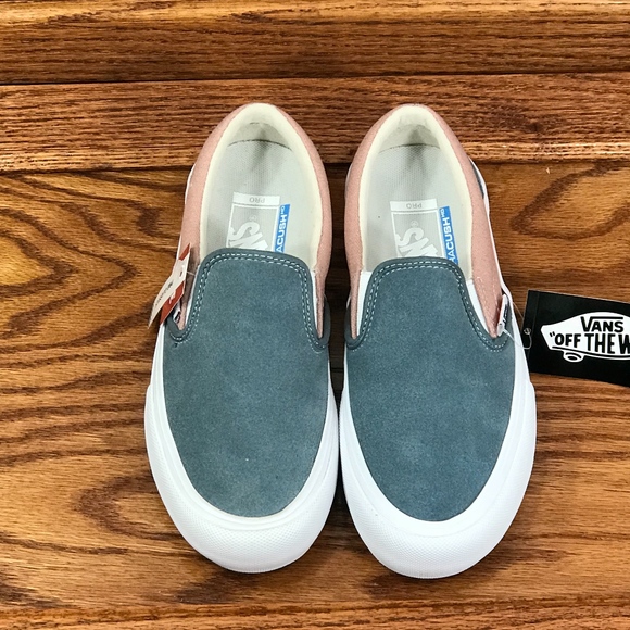 vans slip on pro goblin blue mahogany rose